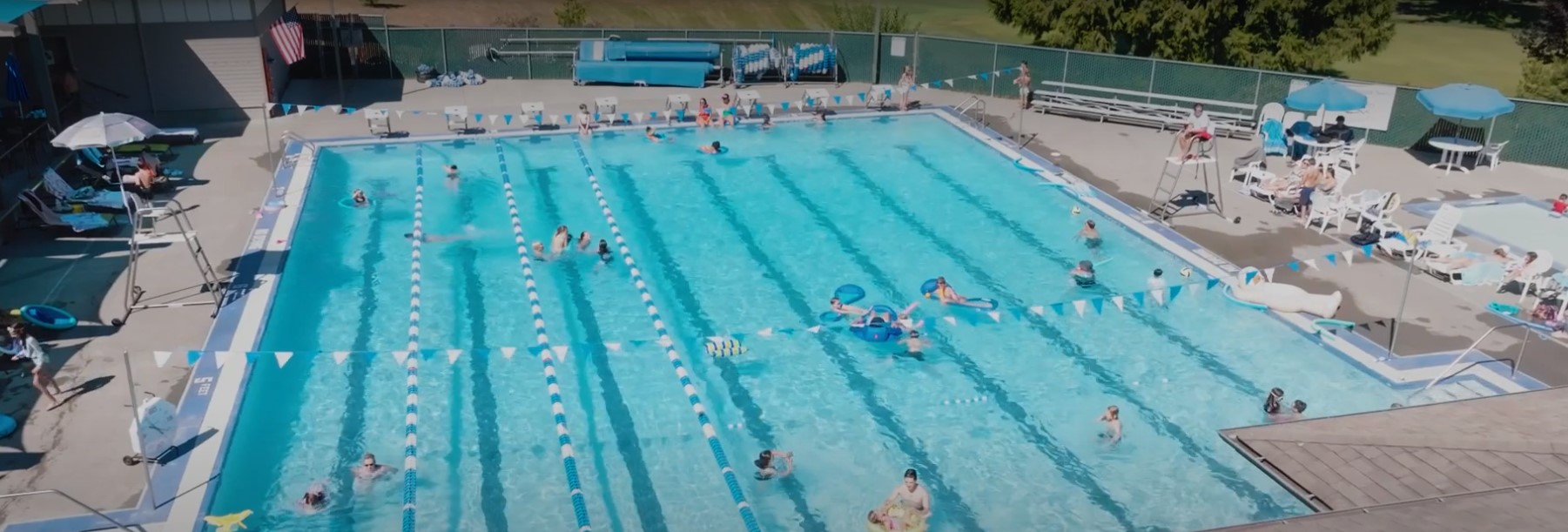 jumping into pool